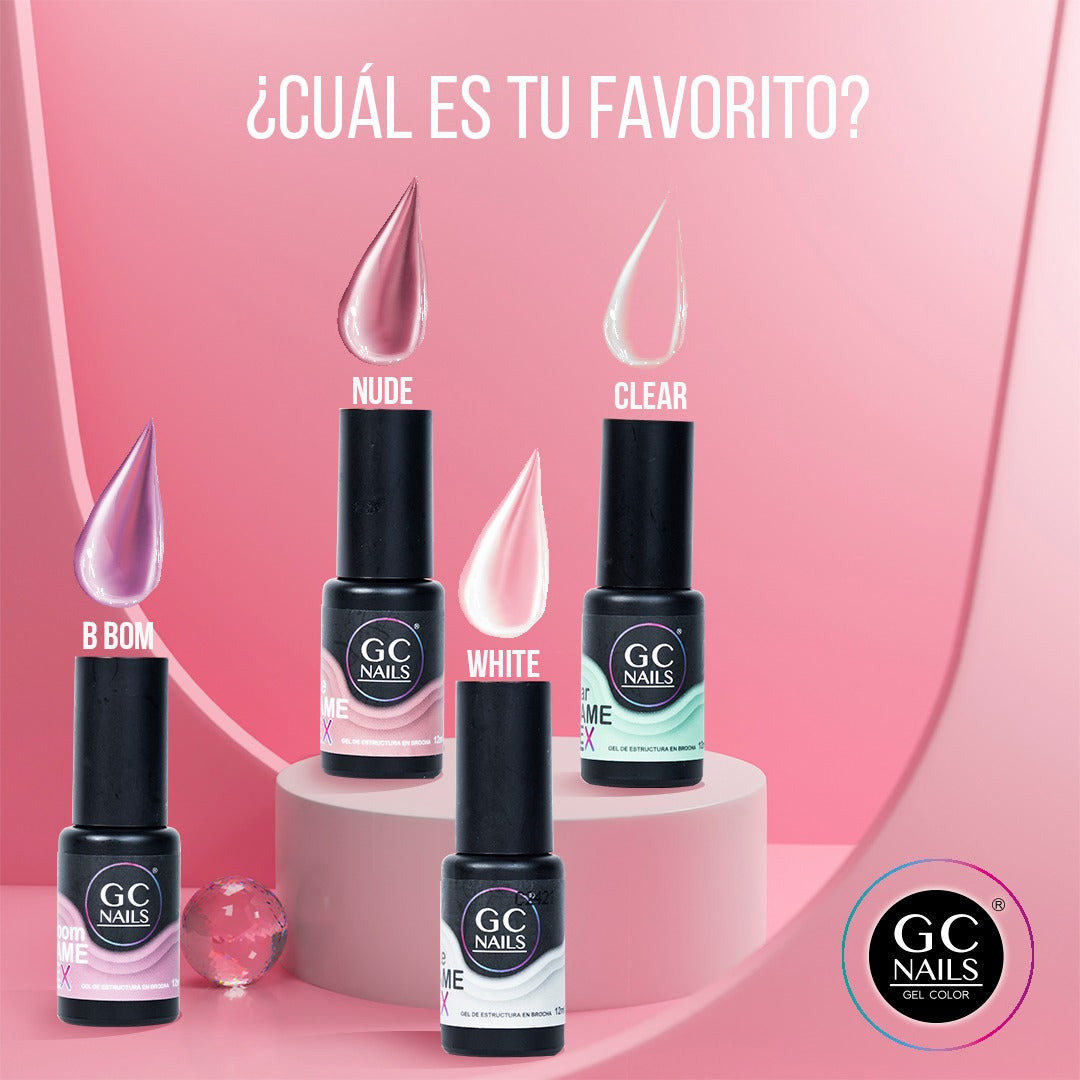 GEL RUBBER Y FLAME FLAXE GC NAILS