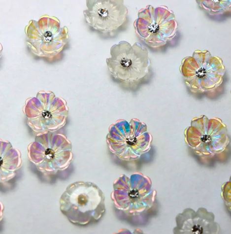 FLORES 3D CON CRISTAL DE IMPORTACIÓN