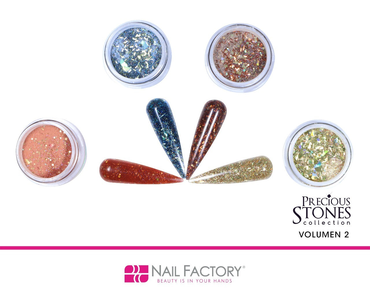 COLECCIONES ACRILICO 4 PIEZAS NAIL FACTORY