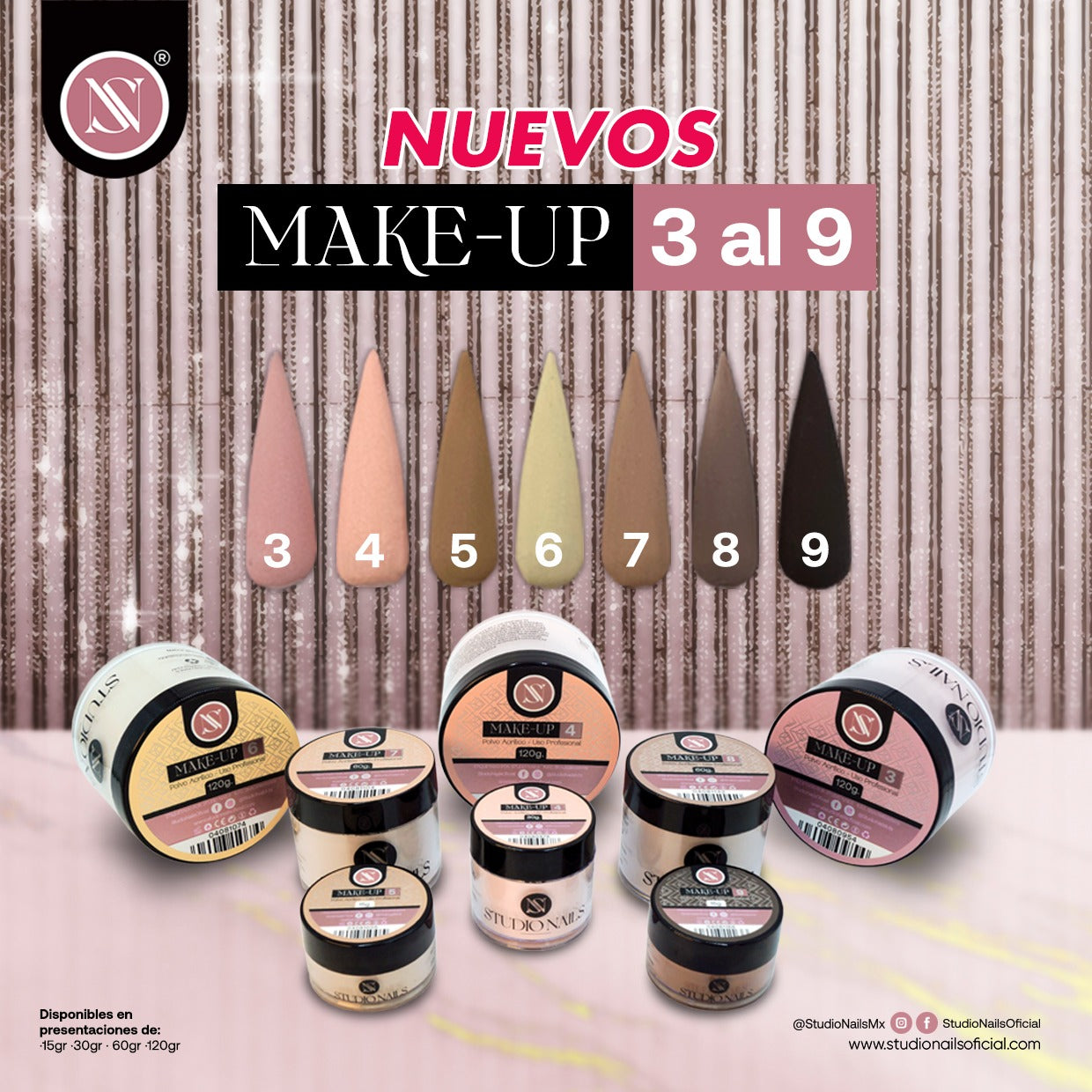ACRILICO MAKE-UP NUEVOS STUDIO NAILS