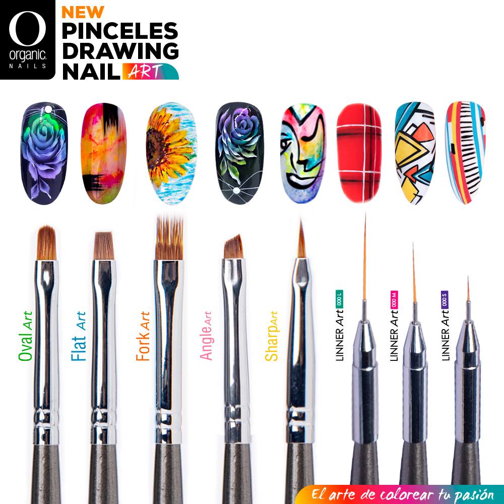 PINCELES NAIL ART ORGANIC