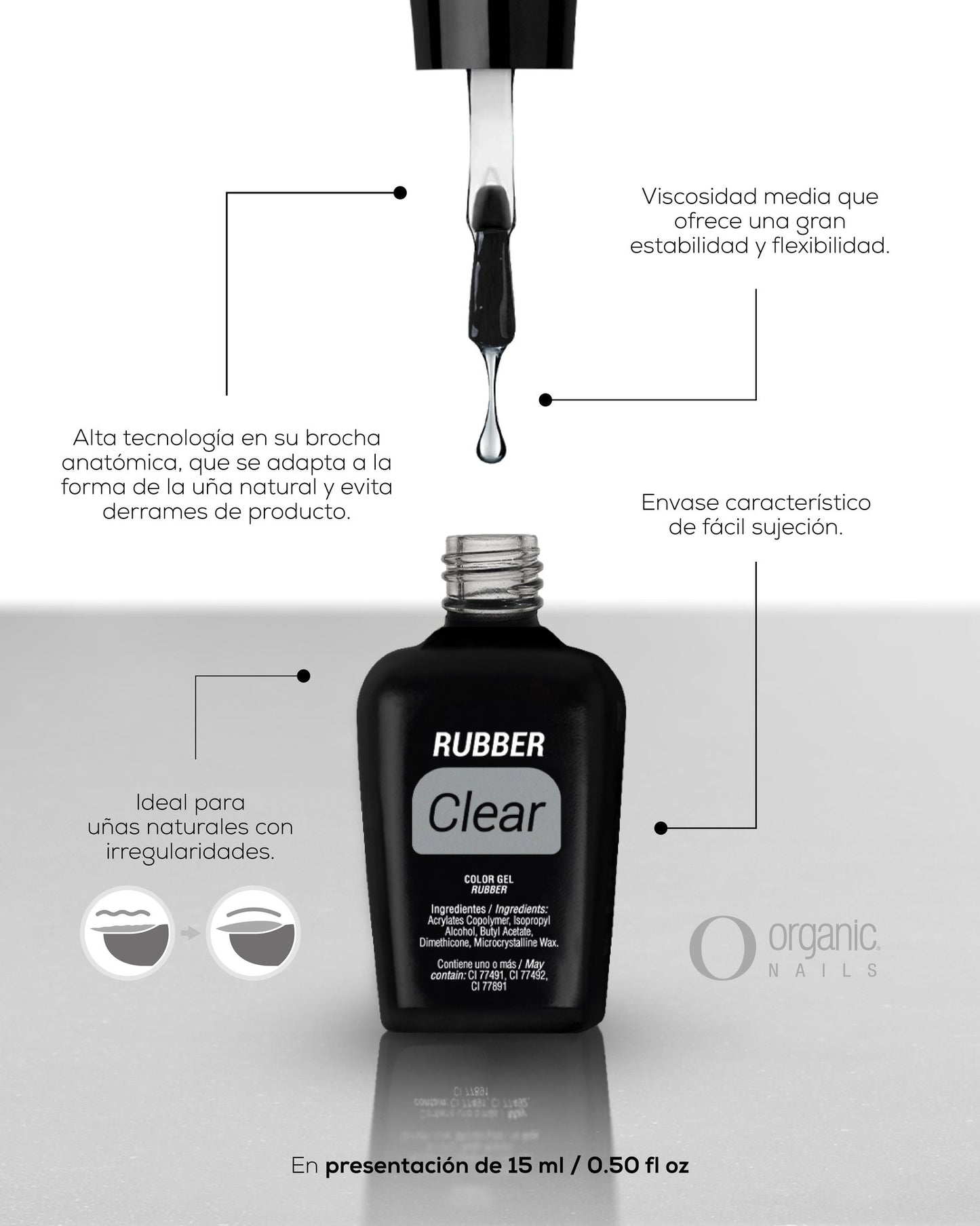 RUBBER COLORGEL 15 ML.