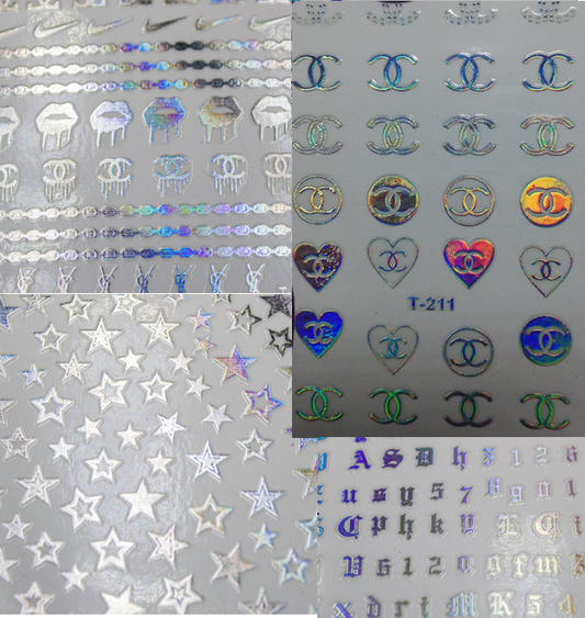 STICKERS HOLOGRAFICOS Y BARBIE