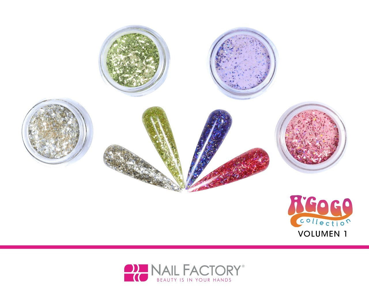 COLECCIONES ACRILICO 4 PIEZAS NAIL FACTORY